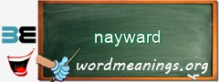 WordMeaning blackboard for nayward